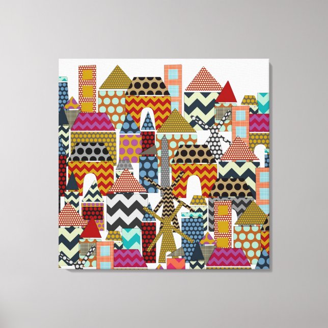 geo town canvas print (Front)