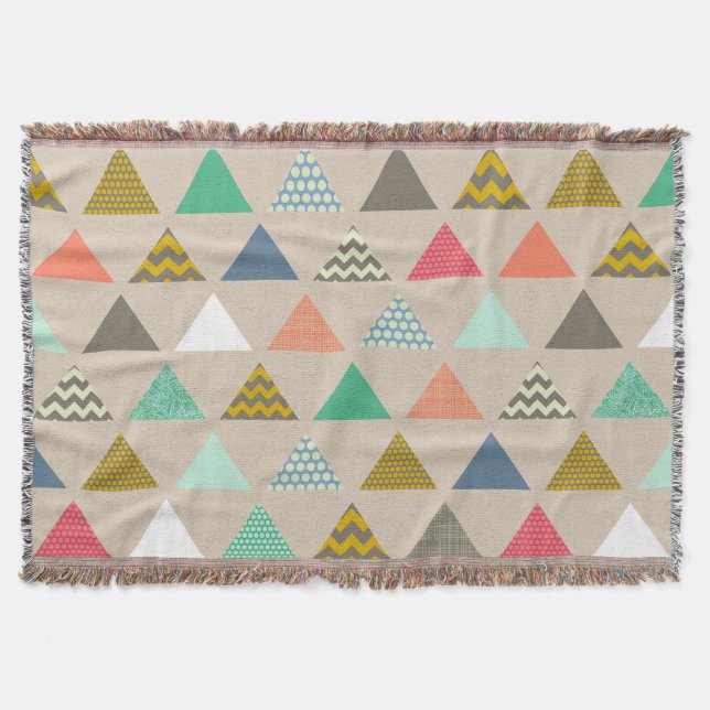 geo triangles throw blanket (Front)