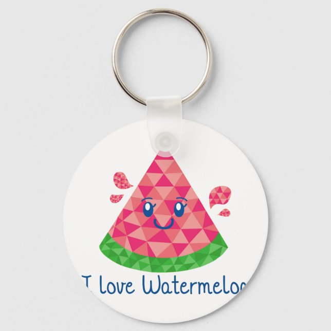 Geo Watermelon Key Ring (Front)