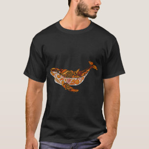 Geo - Whale Orange T-Shirt