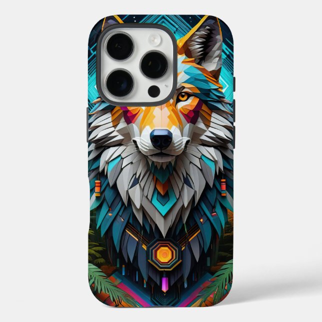 Geo Wolf Case-Mate iPhone Case (Back)