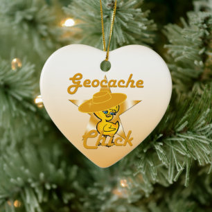 Geocache Chick #10 Ceramic Tree Decoration