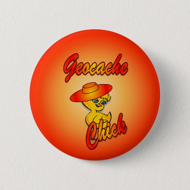 Geocache Chick #5 6 Cm Round Badge (Front)