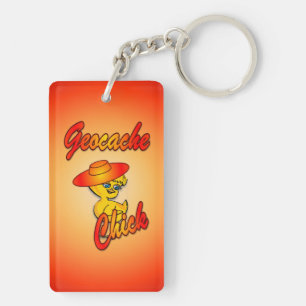 Geocache Chick #5 Key Ring