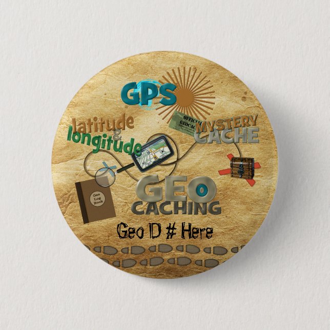 Geocache Fever - Customise 6 Cm Round Badge (Front)
