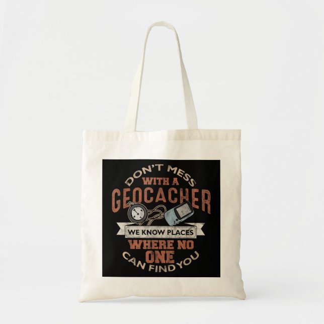 Geocache Geocaching Treasure Hunt Boys Men  Tote Bag (Front)