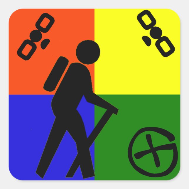 Geocache Logo Square Sticker (Front)