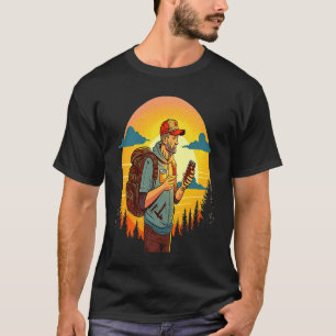 Geocache Mountain Hiking Trip Geocaching Dad In Su T-Shirt