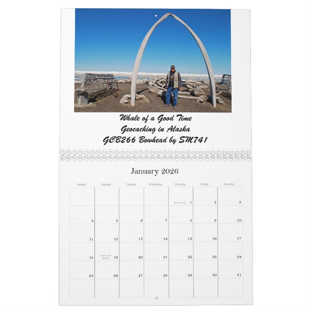 GeocacheAlaska 2012 Monthly Calendar (Jan 2026)