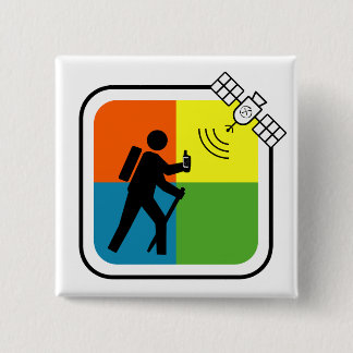 GeoCacher 15 Cm Square Badge