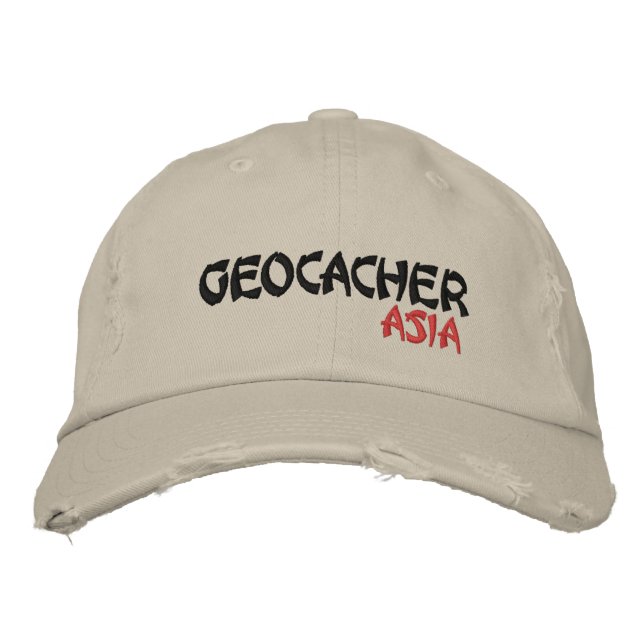 Geocacher Asia Embroidered Hat (Front)