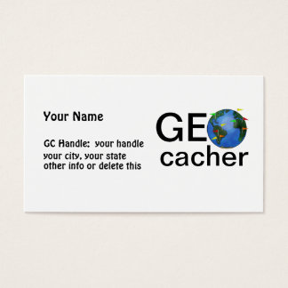 Geocacher Earth Geocaching Signature or Handle