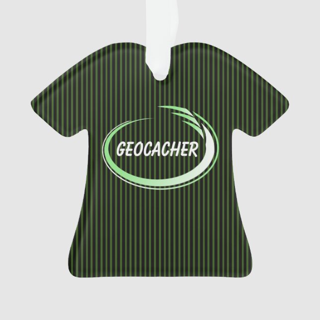 Geocacher Green Splash Ornament (Front)