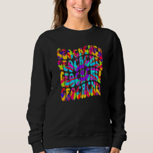 Geocacher Tie Dye Geocaching Hiking Nature Men Wom Sweatshirt