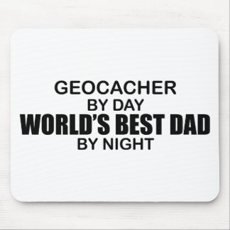 Geocacher World's Best Dad by Night Mouse Mat