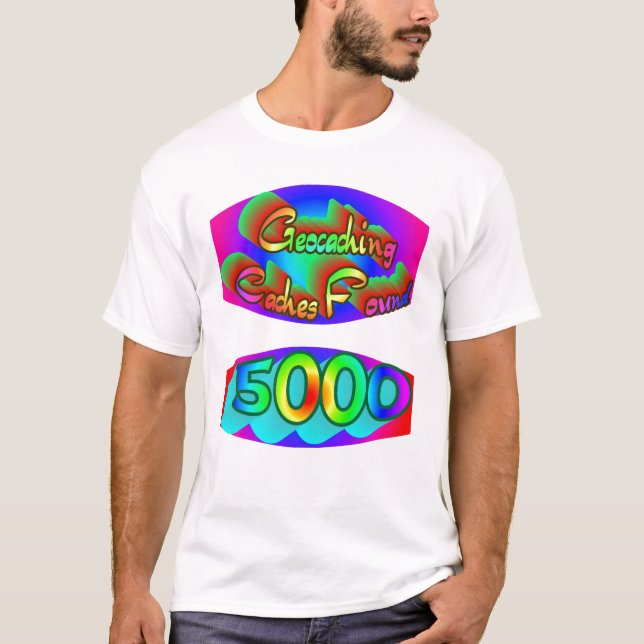 Geocaching 5000 Finds T-Shirt (Front)