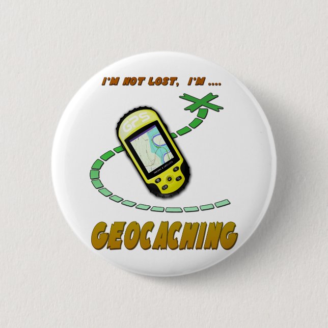 Geocaching 6 Cm Round Badge (Front)