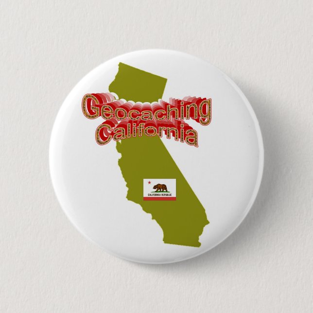 Geocaching California Button (Front)