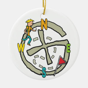 Geocaching Ceramic Tree Decoration