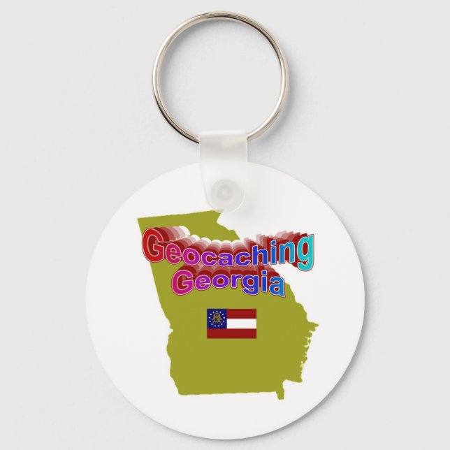 Geocaching Georgia Keychain (Front)