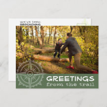 Geocaching Greetings From The Trail Custom Photo