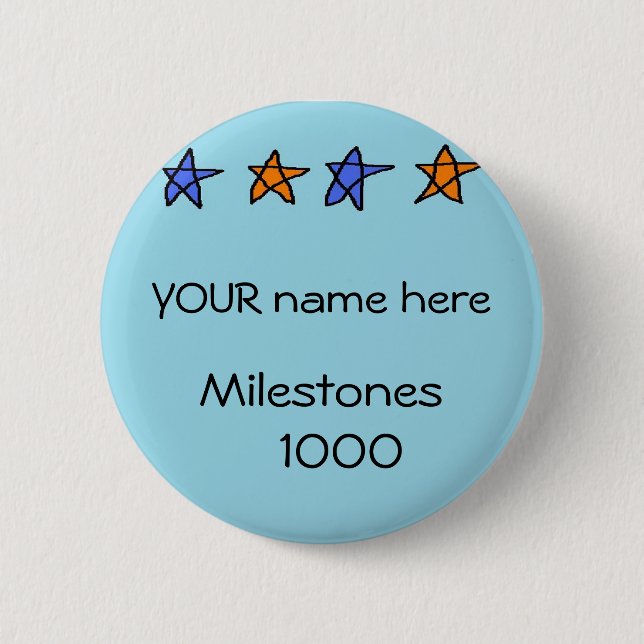 Geocaching Milestones Button (Front)