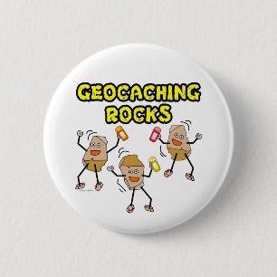 Geocaching Rocks 6 Cm Round Badge
