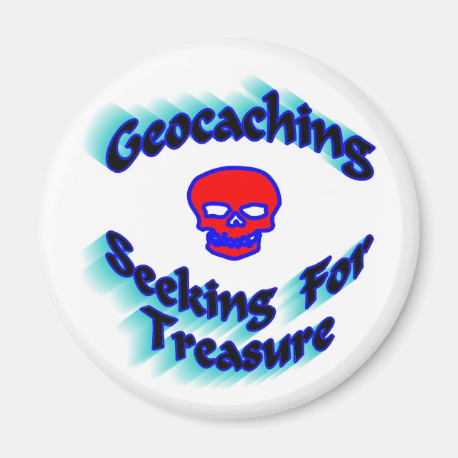 Geocaching Seeking For Treasure Magnet (Front)