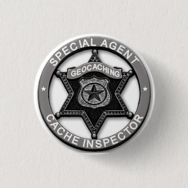 Geocaching *Special Agent* Cache Inspector Badge (Front)