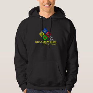 Geocaching Stickman Geocacher Hoodie Mens