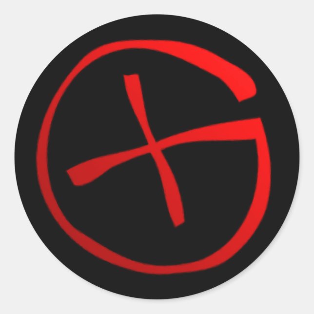 Geocaching Symbol Classic Round Sticker (Front)