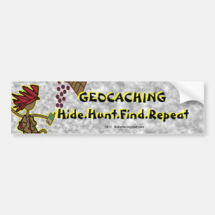 Geocachnig Hide Hunt Find Bumper Sticker