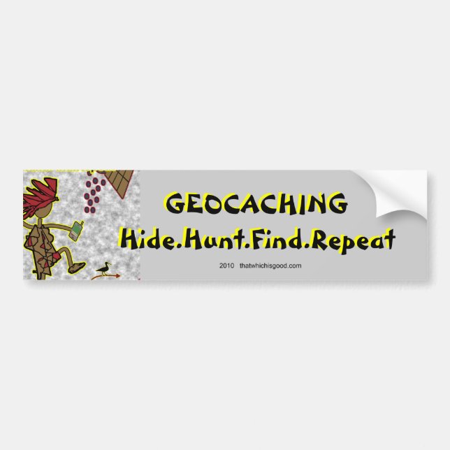 Geocachnig Hide Hunt Find Bumper Sticker (Front)