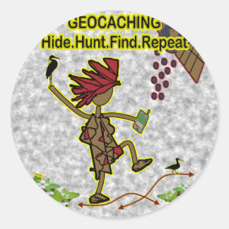Geocachnig Hide Hunt Find Classic Round Sticker