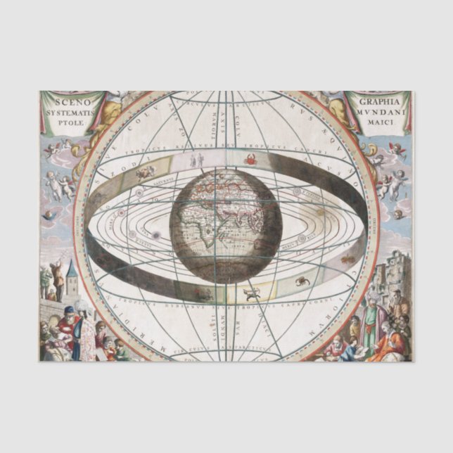 Geocentric model tissue paper (Front)