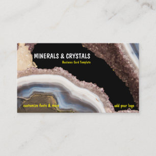 Geode Agate Amethyst Crystals Business Card