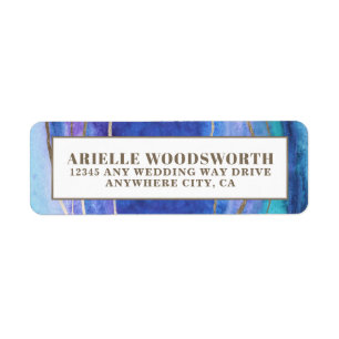 Geode Agate Gemstone Wedding Address Labels