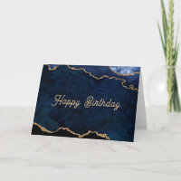 Geode Blue Gilded Birthday