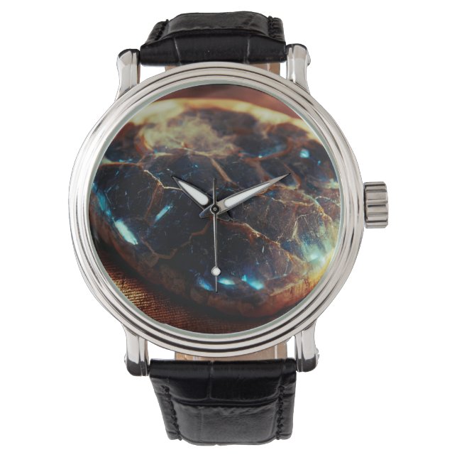 Geode Crystals Labradorite Gemstones Watch (Front)