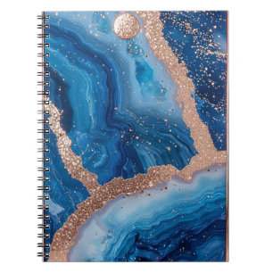 Geode Design With Rose Gold Accents Notebook