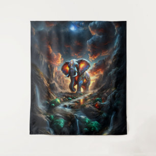 Geode Elephant 01 Tapestry