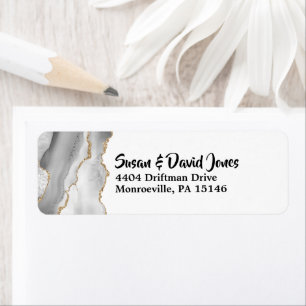 Geode faux gold white watercolor agate stylish