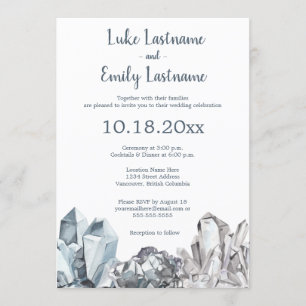 Geode & Gemstones Wedding Invitation