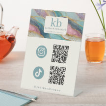 Geode Pattern QR Code Jewellery Social Media