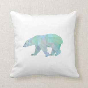 Geode Polar Bear Throw Pillow