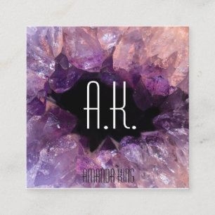 geode precious stone marble business card