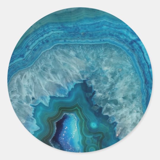 geode precious stone marble circular sticker