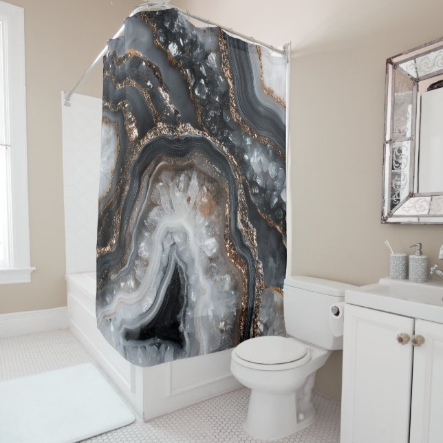 Geode Shower Curtain (In Situ)