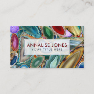 Geodes crystal pattern - Multicolor  Business Card