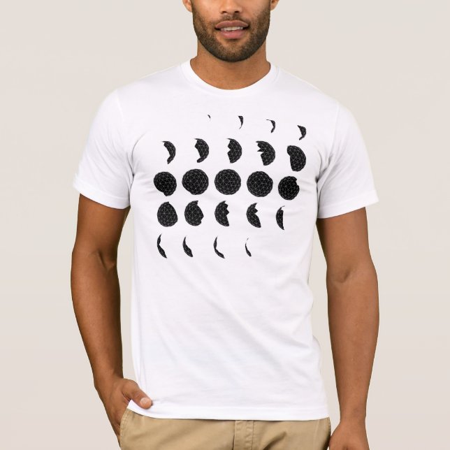 Geodesic Moon Phases T-Shirt (Front)